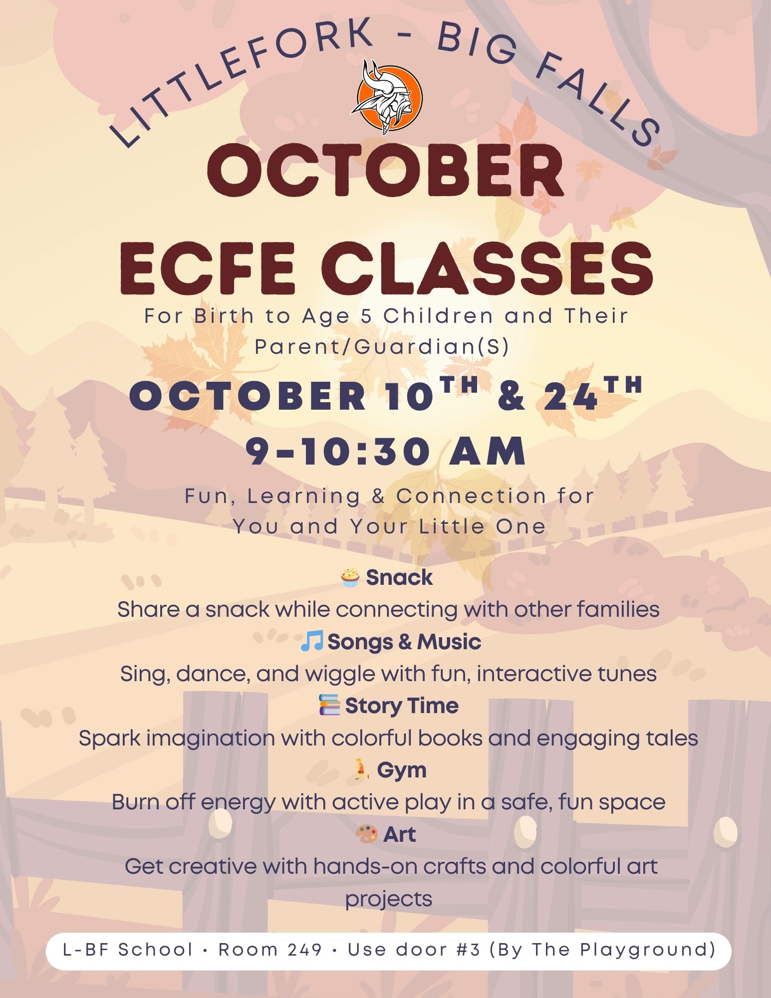 October ECFE Classes